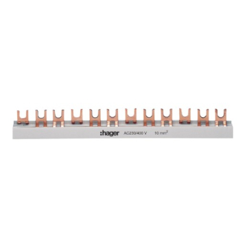 HAGER sabirnica 3P 1M 10mm2 KDN363B za 57 AO