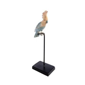 FIGURA papagaj plavo-bež 45x13cm