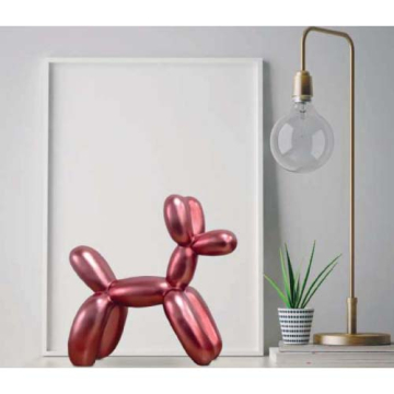 AMBIENTE GLAMOUR skulptura Metalik pink pas
