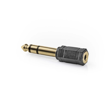 NEDIS adapter 6,35m na 3,5ž gold