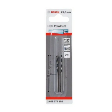 BOSCH burgija 2,5 mm (2 kom) HSS PointTeq za metal