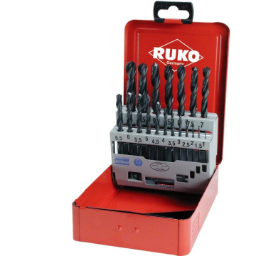 RUKO garnitura burgija za metal HSS  1-10 set 19 komada