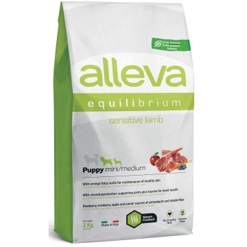 ALLEVA EQUILIBRIUM hrana za štence, Puppy mini/medium, jagnjetina, 2kg