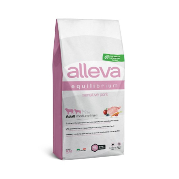 ALLEVA EQUILIBRIUM hrana za pse Adult Medium/Maxi, svinjetina, 12kg