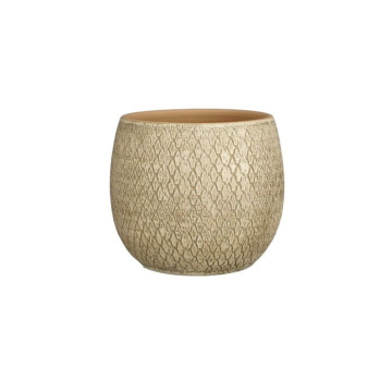 MICA saksija ukrasna Madeira H23 cm fi 23 cm krem