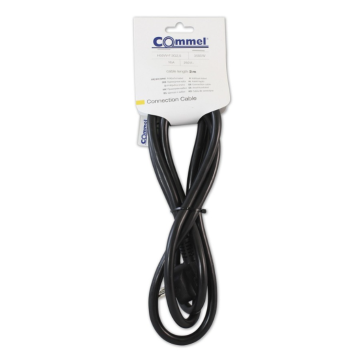 COMMEL kabal priključni H05VV-F 3G2,5L 2 m crni