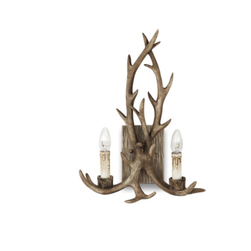 IDEAL LUX zidna lampa Charlet rogovi/drvo