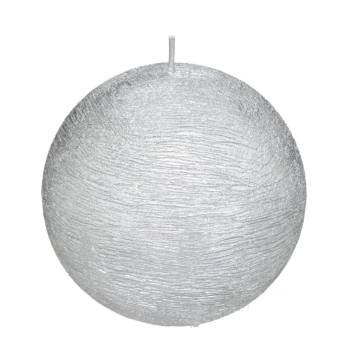 ATMOSPHERA svijeća brušena srebrna lopta 10 cm