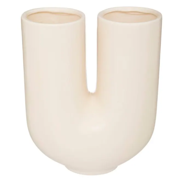 ATMOSPHERA keramička vaza Rivi bež 20,1 x 11,4 x 25 cm