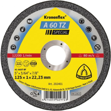KLINGSPOR ploča rezna 115x1x22- A 60 TZ