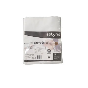 JASTUČNICA saten luxy 60x80 cm bijela, preklop