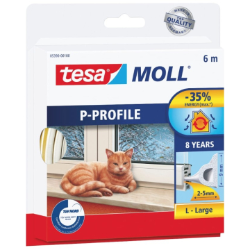 TESA  guma za prozore 6m/9mm bijela