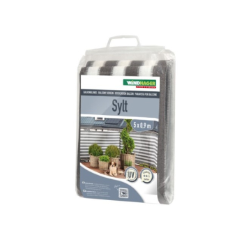 WINDHAGER zaštita za balkon 5x0,9m sivo-bijela