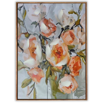 SLIKA cvjetna kompozicija u toplim tonovima 30% ručni rad 50x70cm